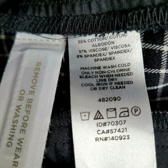 Loft Julie Ankle Pants Size 0 28X28 Trousers Windowpane Plaid Pockets Zip - Picture 8 of 8